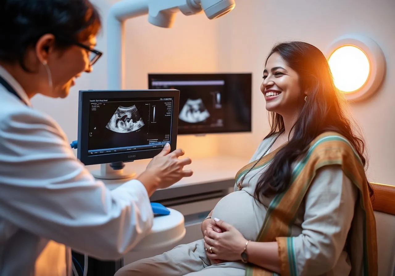 Ultrasound scan during an antenatal check-up